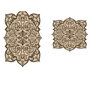 Mijölnir Juego de alfombrillas de baño Marrón (2 piezas)